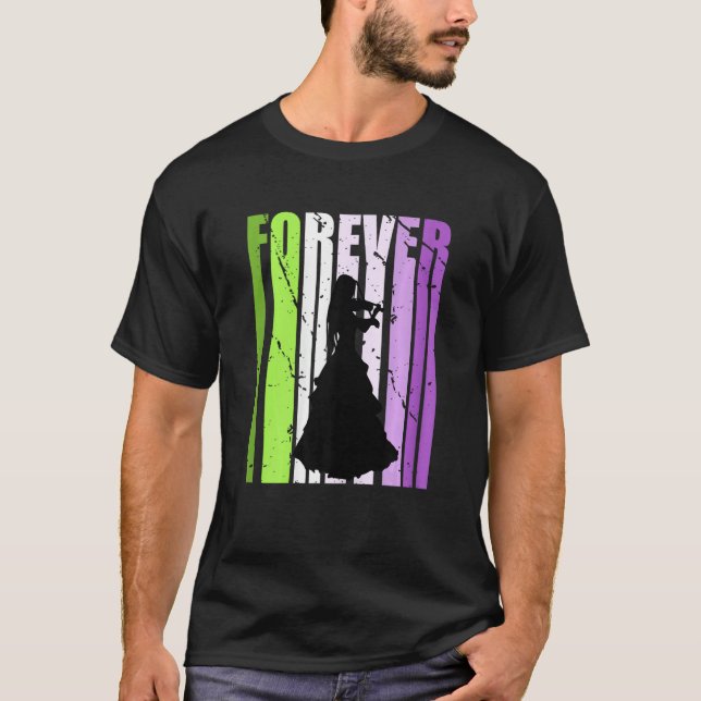 Camiseta Violin Kids Youth Forever Violinist Players Her Or (Frente)