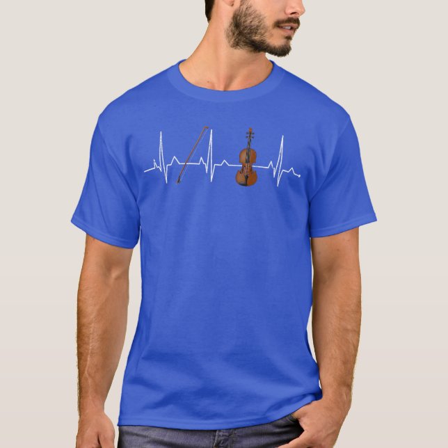 Camiseta Violin Lover Gift Violin Heartbeat friends (Frente)