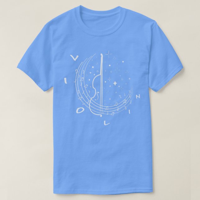 Camiseta Violin Music Notes 1 (Frente do Design)
