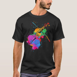Camiseta Violin Paint Splash Musical Instrument Music Lover