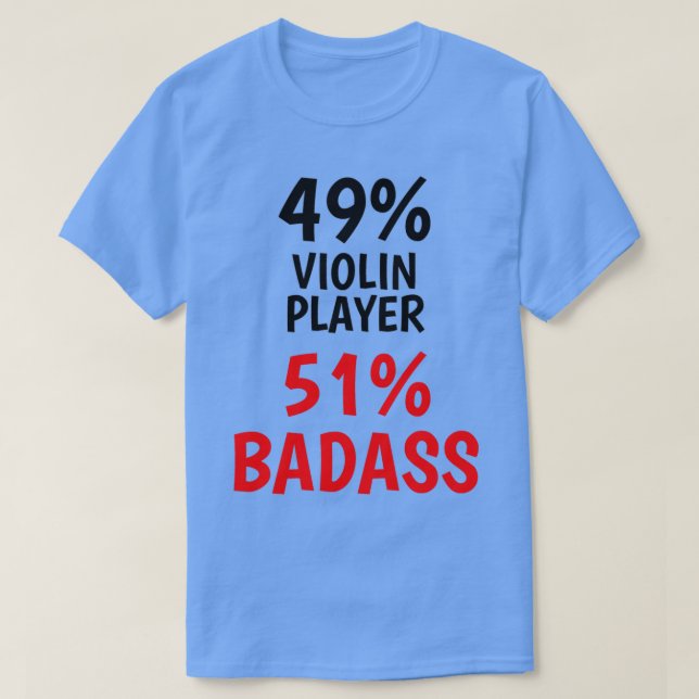 Camiseta Violin Player Badass (Frente do Design)