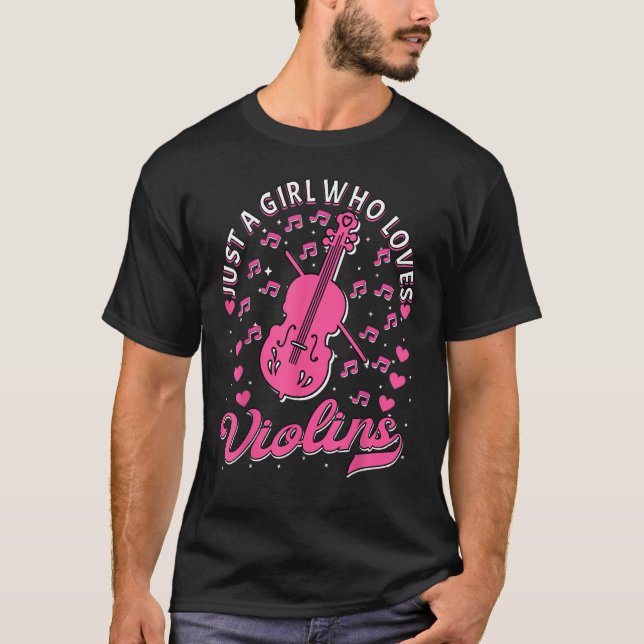 Camiseta Violin Player Violinist Women Just A Girl Who Love (Frente)