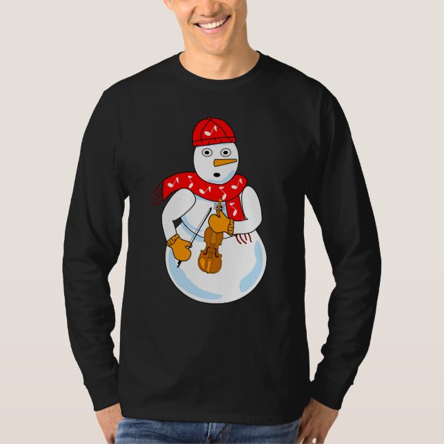 Camiseta Violin Snowman (Frente)