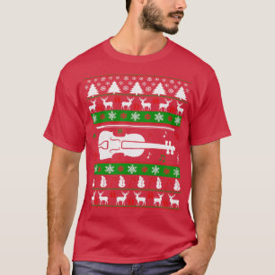 Camiseta Violin Ugly Christmas Sweater Para Amantes