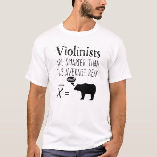 Camiseta Violina Engraçada - Urso Médio