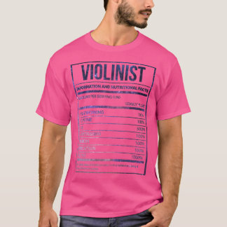 Camiseta Violinist Funny Violin Nutrition Label