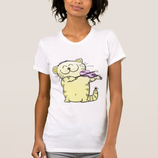 Camiseta Violinista bonito do gatinho