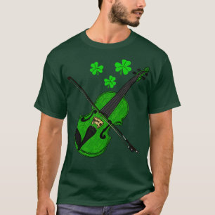 Camiseta Violinista do Jogador de Violino de Dia de São Pat