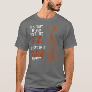 Camiseta Violinista Engraçado Orquestra de Citação Musical 