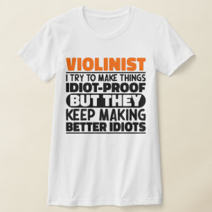 Camiseta Violinista Eu Tento Tornar As Coisas Engraçadas Di