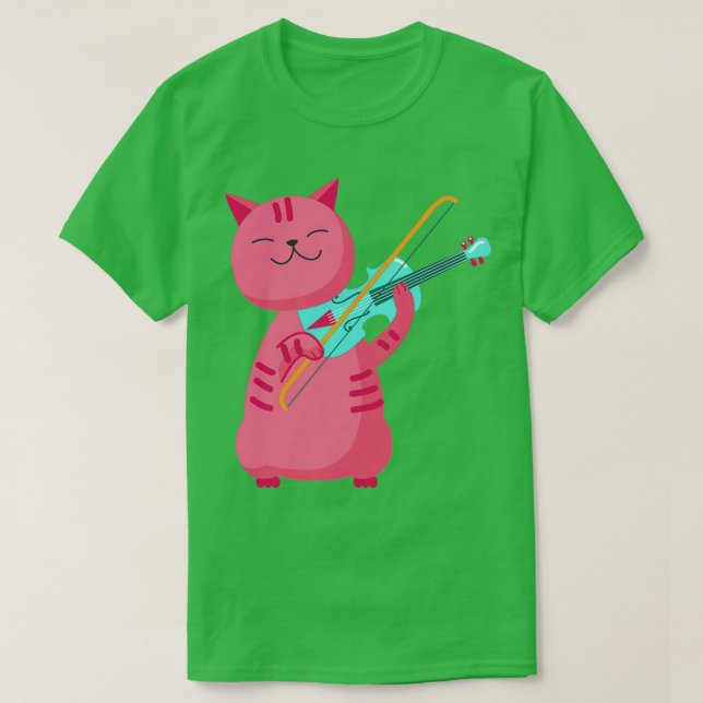 Camiseta Violinistas de gatos (Frente do Design)