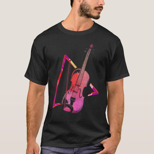 Camiseta Violino abstrato Violin Fiddle Orchestra Violinist (Frente)