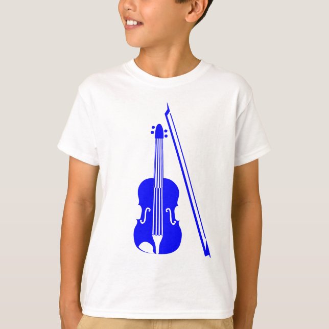 Camiseta Violino - Azul (Frente)