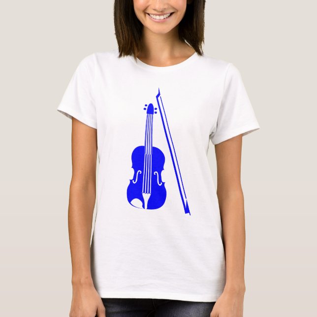 Camiseta Violino - Azul (Frente)