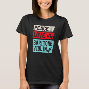 Camiseta Violino Barítono Instrumento Musical Orquestra Mús