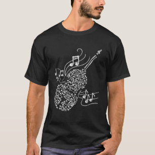 Camiseta Violino branco incrível