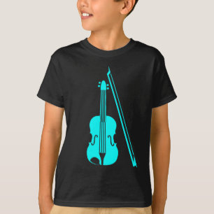 Camiseta Violino - ciano