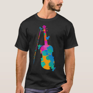 Camiseta Violino Colorido