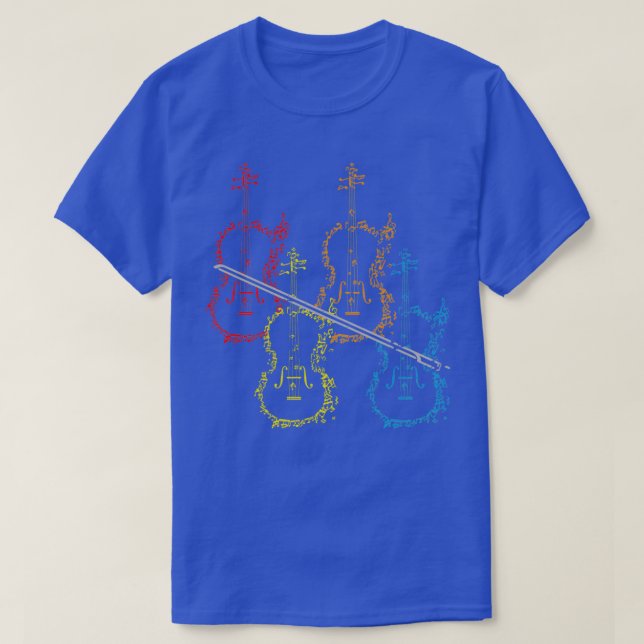Camiseta Violino colorido (Frente do Design)