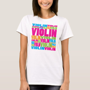Camiseta Violino colorido