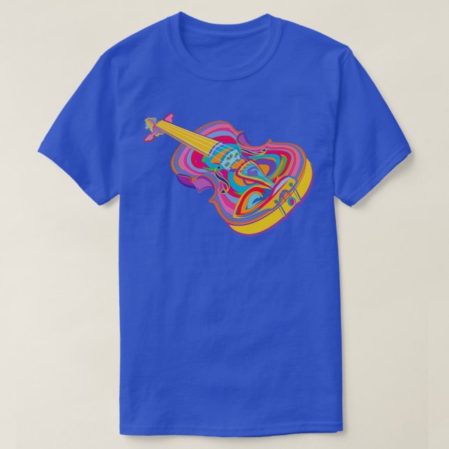 Camiseta Violino Colorido 1 (Frente do Design)