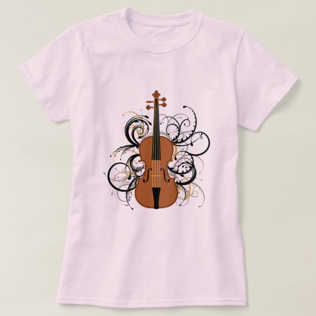 Camiseta Violino com pântanos (Frente do Design)