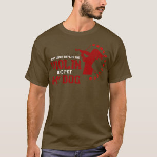 Camiseta Violino contra o cão violino