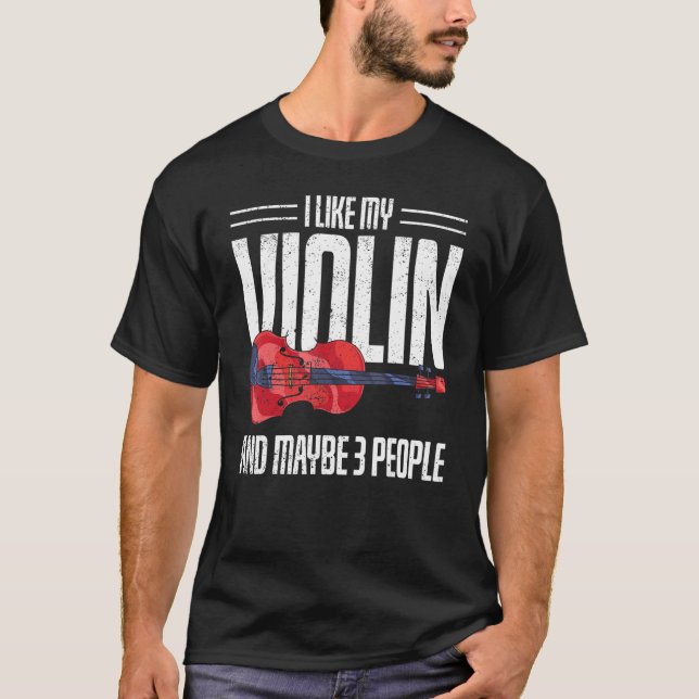 Camiseta Violino Contra o Instrumento Musical Violinista Vi (Frente)