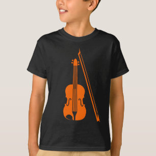 Camiseta Violino - Cor de laranja