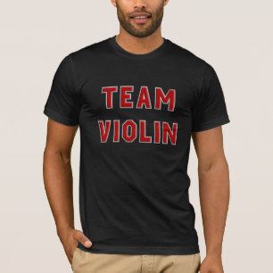Camiseta Violino da equipe no vermelho