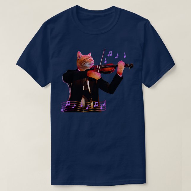 Camiseta Violino de gato (Frente do Design)