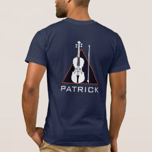 Camiseta Violino de marinho com nome mínimo e moderno violi