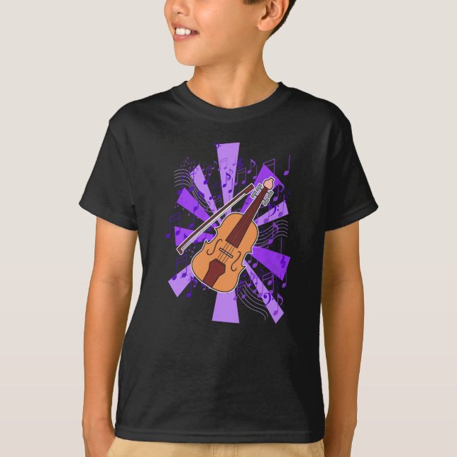 Camiseta Violino e Música  (Frente)