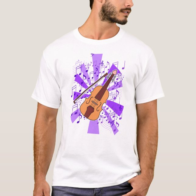 Camiseta Violino e Música  (Frente)