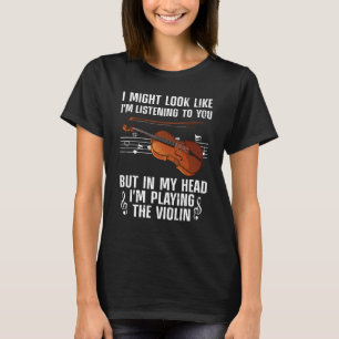 Camiseta Violino legal para homens jogador violino Viola C