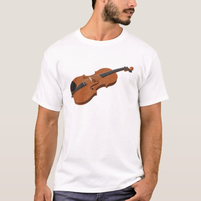 Camiseta Violino: modelo 3D: (Frente)