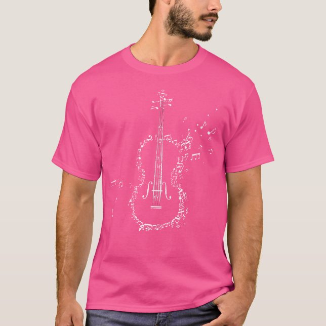 Camiseta Violino Musical Clássico - Orquestra de Presente V (Frente)