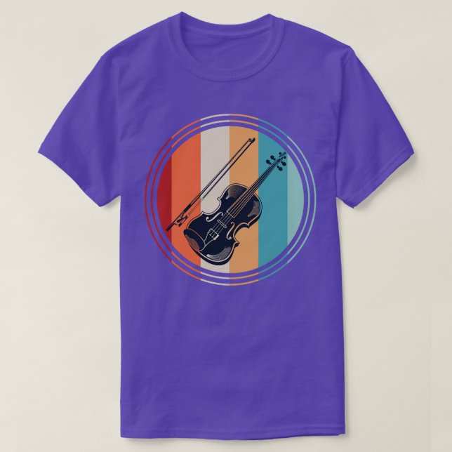 Camiseta Violino Musical Presente Retro Violino (Frente do Design)
