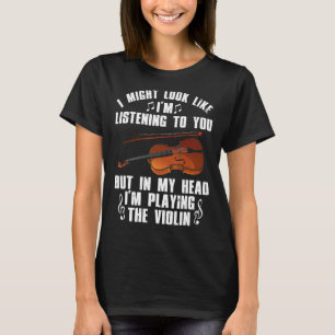 Camiseta Violino Para Mulheres Violinistas Homens
