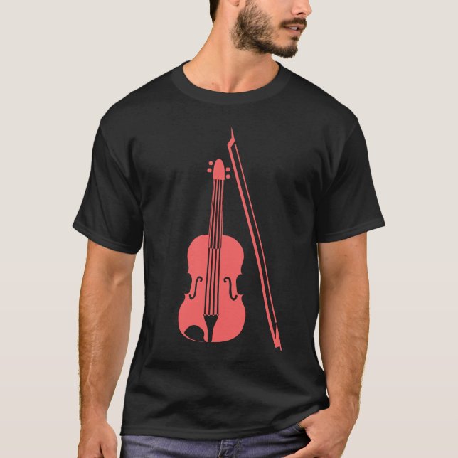 Camiseta Violino - Rosa Tropical (Frente)