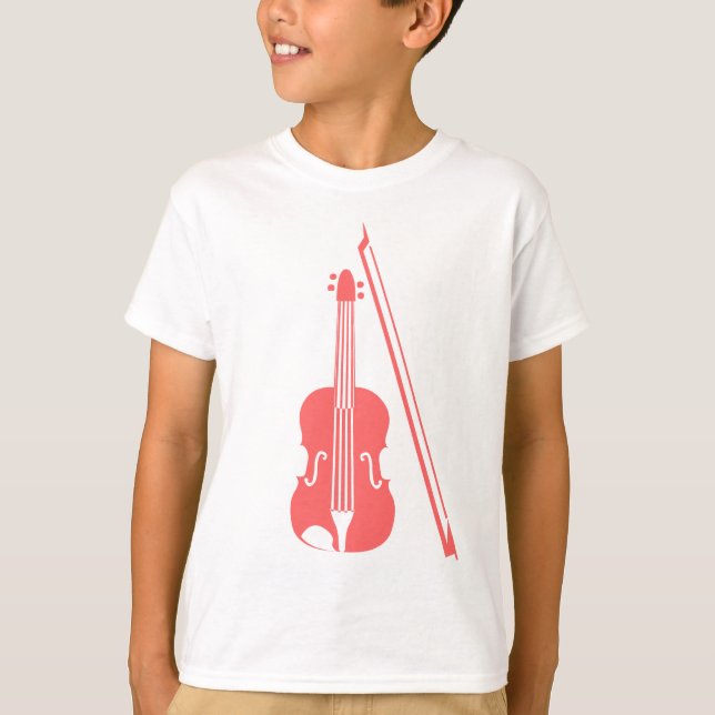 Camiseta Violino - Rosa Tropical (Frente)