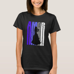 Camiseta Violino Verde Distressed Amor Violinista Inspiraçã