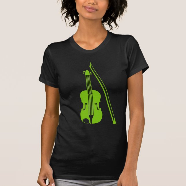 Camiseta Violino - Verde marciano (Frente)