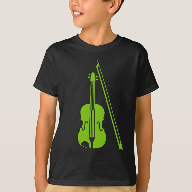 Camiseta Violino - Verde marciano (Frente)