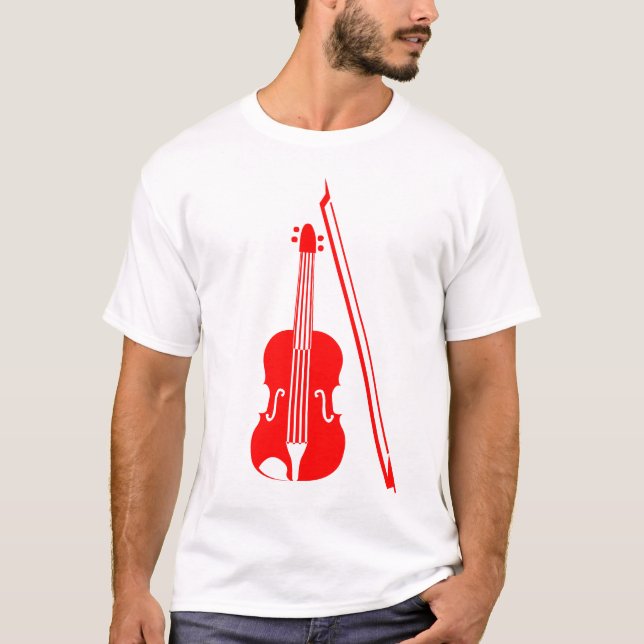Camiseta Violino - Vermelho (Frente)
