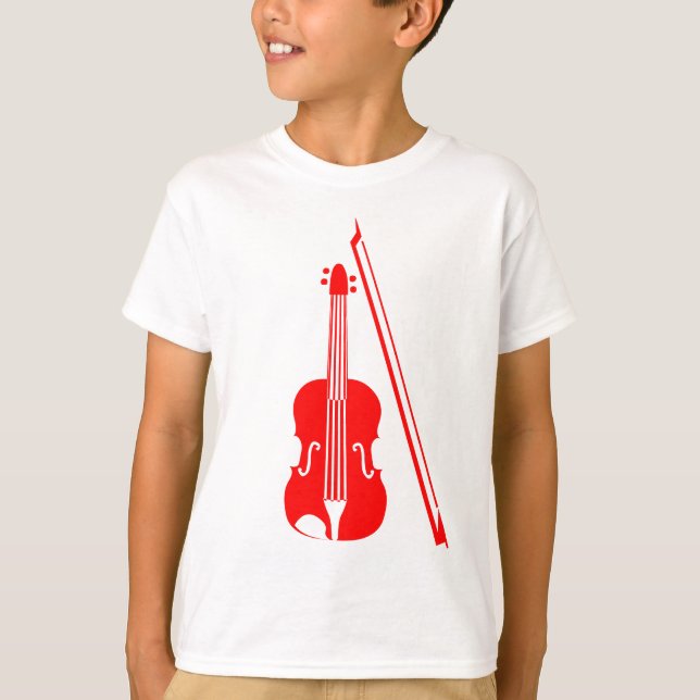 Camiseta Violino - vermelho (Frente)