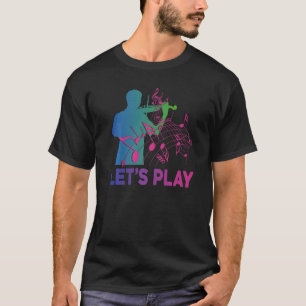 Camiseta Violino Violinista Retro 80s 90s Vamos Tocar