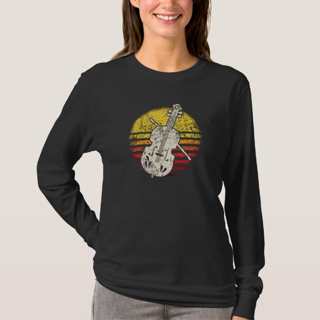 Camiseta Violino Violinista Retro Vintage (Frente)