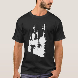 Camiseta Violinos Desenhando Entusiasta Violino