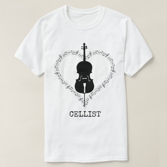 Camiseta Violoncelista (Frente do Design)